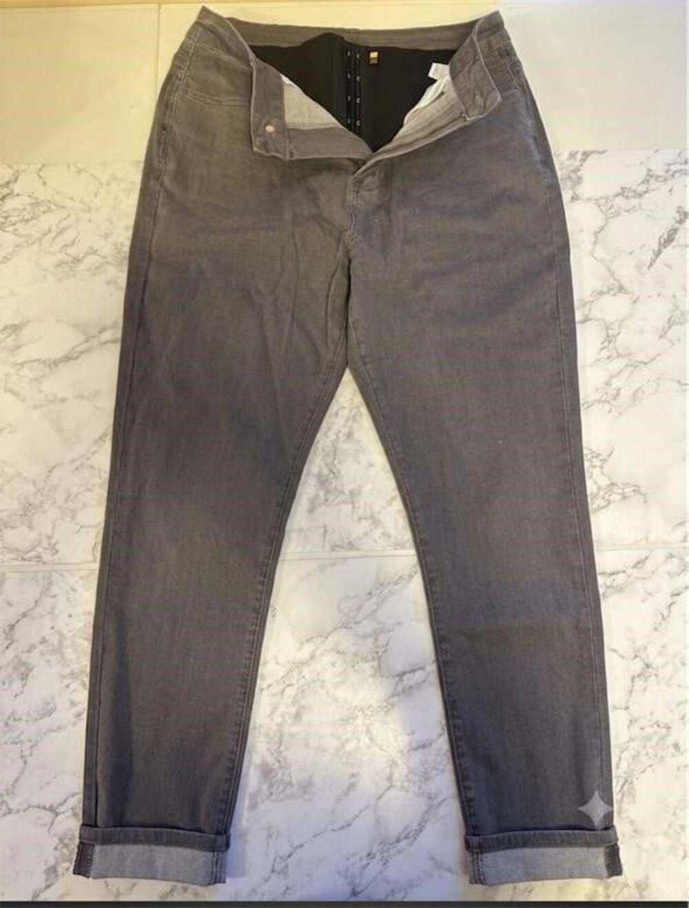 Ehrisw Colombian Shapewear Waist Trainer Skinny Jeans Grey Size L